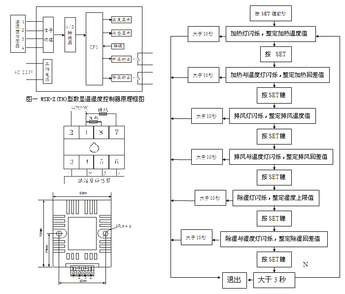 WSK智能温湿度控制器设置指南