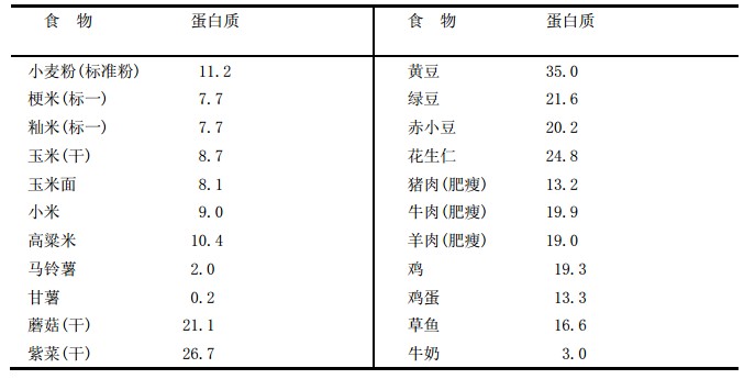 食品蛋白质含量及营养价值深度解析表